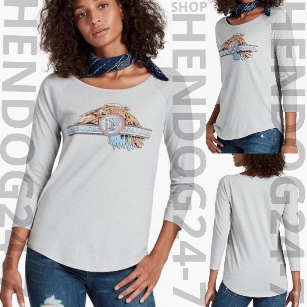 LUCKY BRAND DOOBIE BROTHERS WOMEN’S LONG SLV TEE